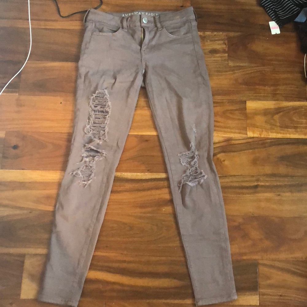 Skinny ripped jeans from American eagle!